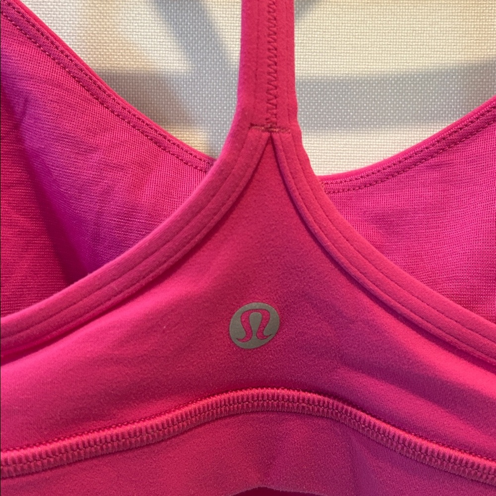 Lululemon Flow Y Pink Sports Bra - Picture 2 of 3